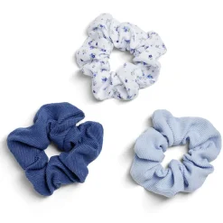 Gifi Beauté^Lot de 3 chouchous scrunchies bleus