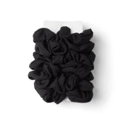 Gifi Beauté^Lot de 8 chouchous scrunchies polyester côtelé noir