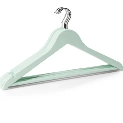 Gifi Rangement|Lot de 5 cintres en bois et métal 44,5x23cm - 4 coloris