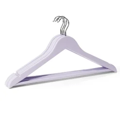 Gifi Rangement|Lot de 5 cintres en bois et métal 44,5x23cm - 4 coloris