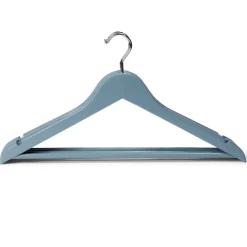 Gifi Rangement|Lot de 5 cintres en bois et métal 44,5x23cm - 4 coloris