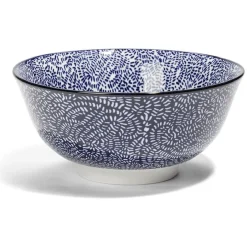 Gifi Lot de 4 coupelles 300ml porcelaine Ø15cm bleu et blanc