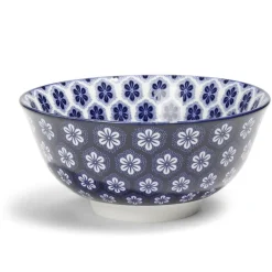 Gifi Lot de 4 coupelles 300ml porcelaine Ø15cm bleu et blanc