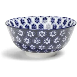 Gifi Lot de 4 coupelles 300ml porcelaine Ø15cm bleu et blanc