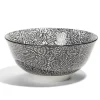 Gifi Lot de 4 coupelles 300ml porcelaine Ø15cm noir et blanc