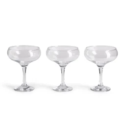 Gifi Lot de 3 coupes de champagne en verre 27cl