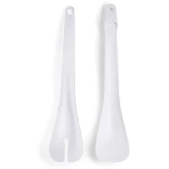 Gifi Lot de 2 couverts à salade plastique blanc L.31cm
