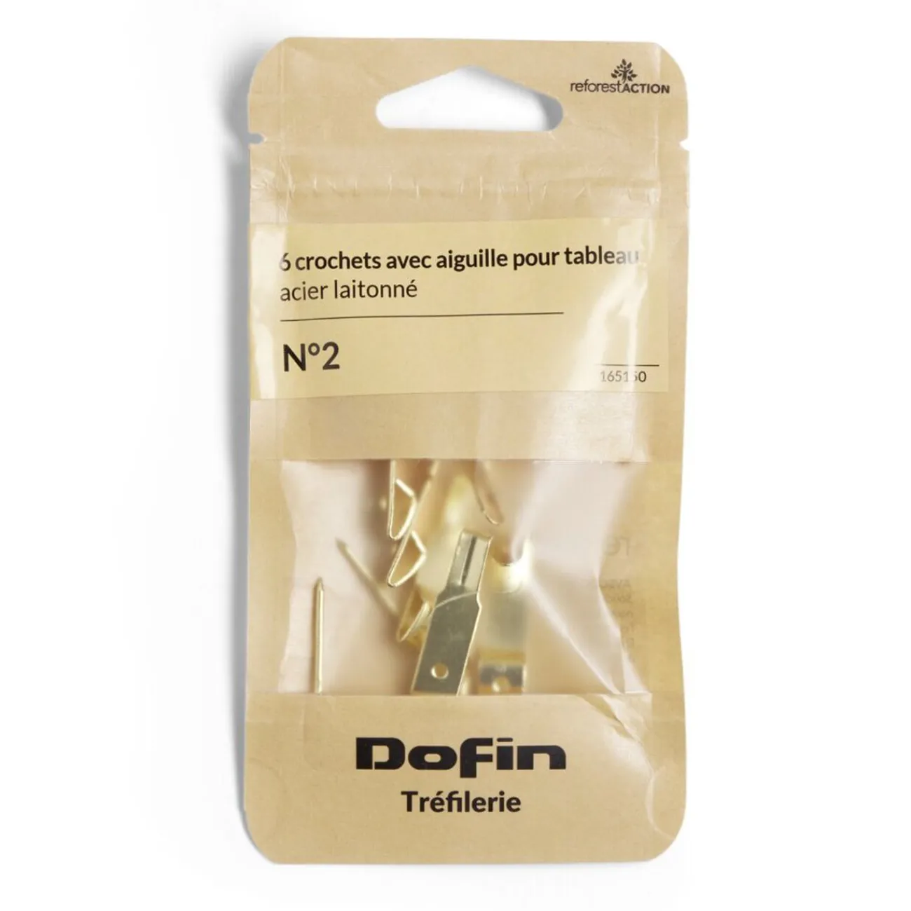 Gifi Quincaillerie^Lot de 6 crochets N°2 pour tableau avec aiguille