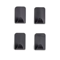 Gifi Colle Et Adhésif^Lot de 4 crochets noir mat