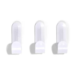 Gifi Rangement|Lot de 3 crochets plastique blanc