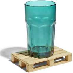 Gifi Lot de 4 dessous de verre en bois style palette 12x8xH2cm