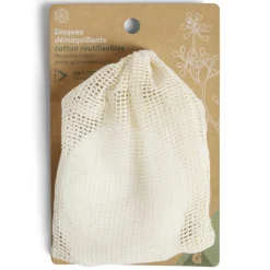 Gifi Beauté^Lot de 5 disques démaquillants en coton réutilisables Ø8cm