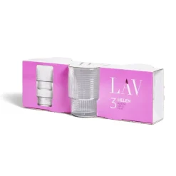 Gifi Lot de 3 gobelets en verre empilables 32,5cl