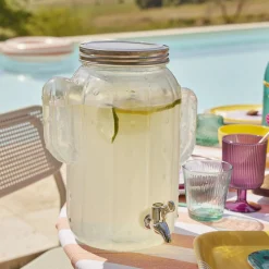 Gifi Lot de 4 gobelets en verre Nora coloré transparent 25,5cl