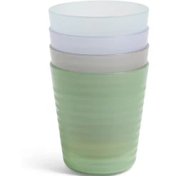 Gifi Lot de 4 gobelets pour enfant Ø7,7xH.8,5cm plastique coloré