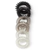 Gifi Beauté^Lot de 6 élastiques à cheveux spirale caoutchouc 3 coloris