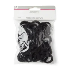 Gifi Beauté^Lot de 50 élastiques à cheveux mousse polyester noir
