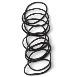 Gifi Beauté^Lot de 10 élastiques à cheveux basiques polyester noir
