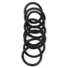 Gifi Beauté^Lot de 8 élastiques à cheveux spirale caoutchouc noir