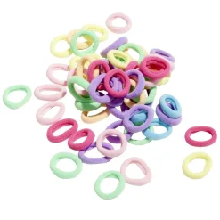 Gifi Beauté^Lot de 100 élastiques à cheveux noirs ou multicolores