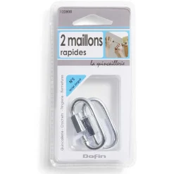 Gifi Quincaillerie^Lot de 2 maillons rapides en acier zingué - 50 mm N°5