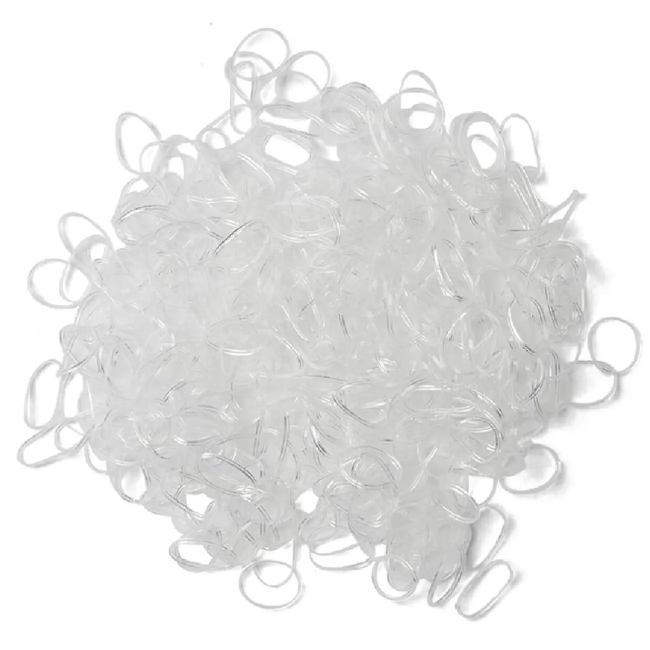 Gifi Beauté^Lot de 500 mini élastiques à cheveux caoutchouc transparent