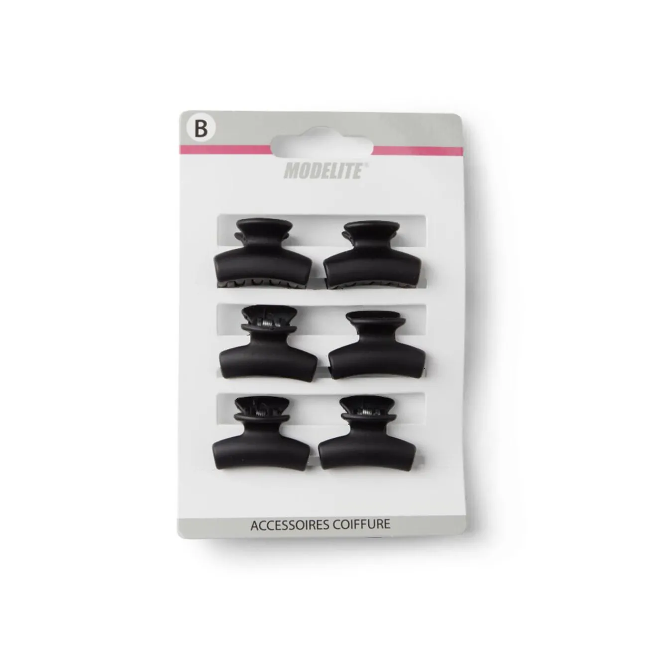 Gifi Beauté^Lot de 9 mini pinces cheveux papillon uni noir brillant L2cm