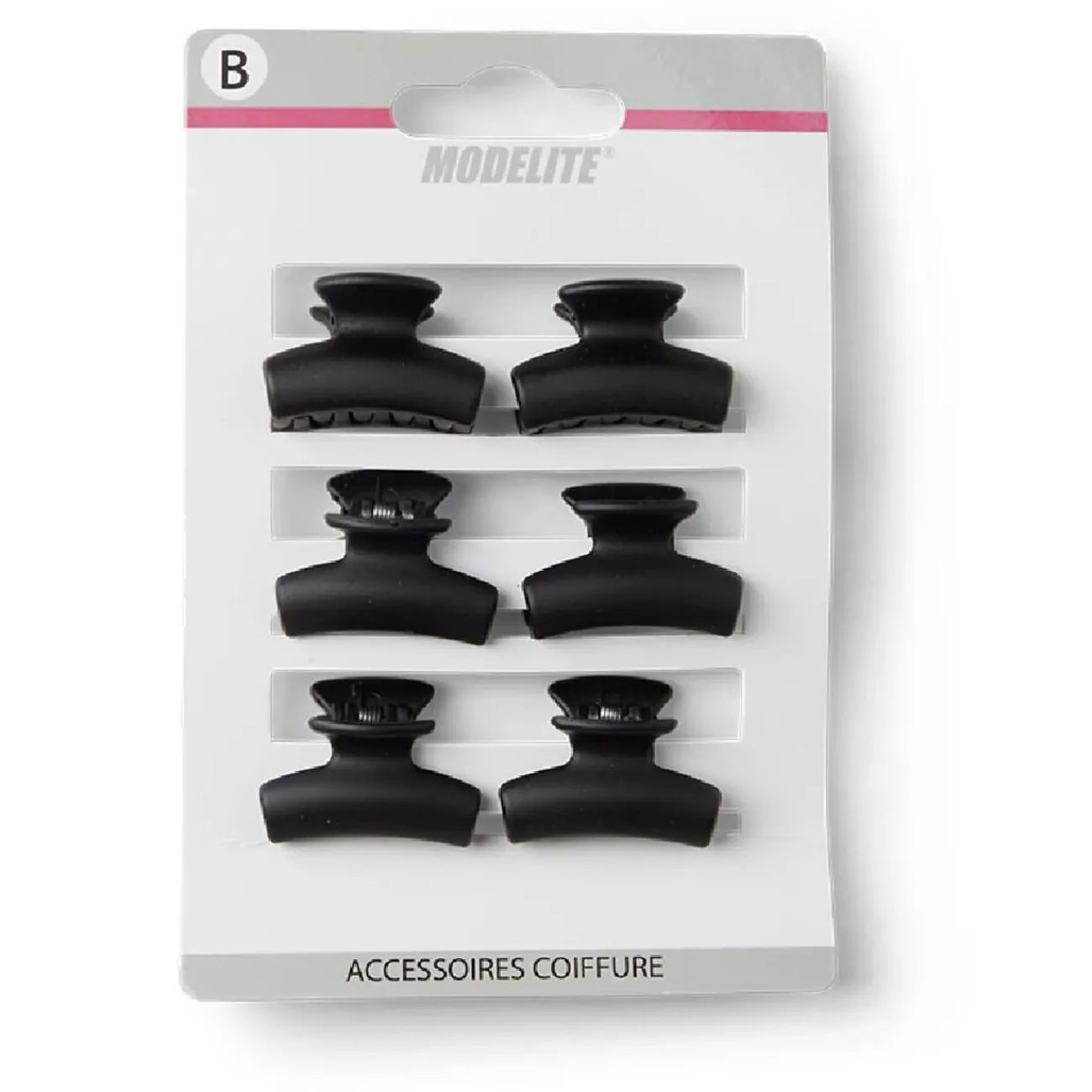 Gifi Beauté^Lot de 9 mini pinces cheveux papillon uni noir brillant L2cm