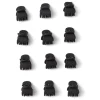 Gifi Beauté^Lot de 12 mini pinces cheveux papillon noir mat L2cm