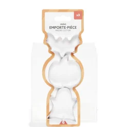 Gifi Lot de 3 moules à cookie en inox Ø6cm