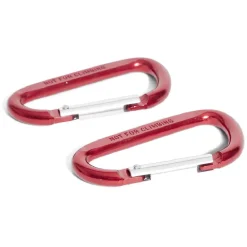 Gifi Quincaillerie^Lot de 2 mousquetons alpins aluminium rouge 80 mm