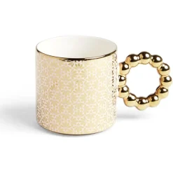 Gifi Lot de 2 mugs 30cl design chic rose et doré