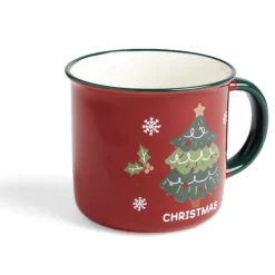 Gifi Lot de 4 mugs en céramique décor Noël 365ml