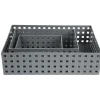 Gifi Rangement|Lot de 3 panières de rangement grise