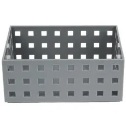 Gifi Rangement|Lot de 3 panières de rangement grise