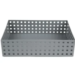 Gifi Rangement|Lot de 3 panières de rangement grise