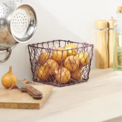 Gifi Rangement|Lot de 3 panières métal