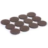 Gifi Quincaillerie^Lot de 12 patins en feutre adhésif marron - Ø22 mm
