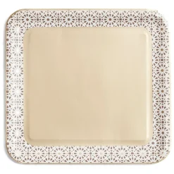 Gifi Lot de 6 plats de présentation en carton 33x31cm décor oriental