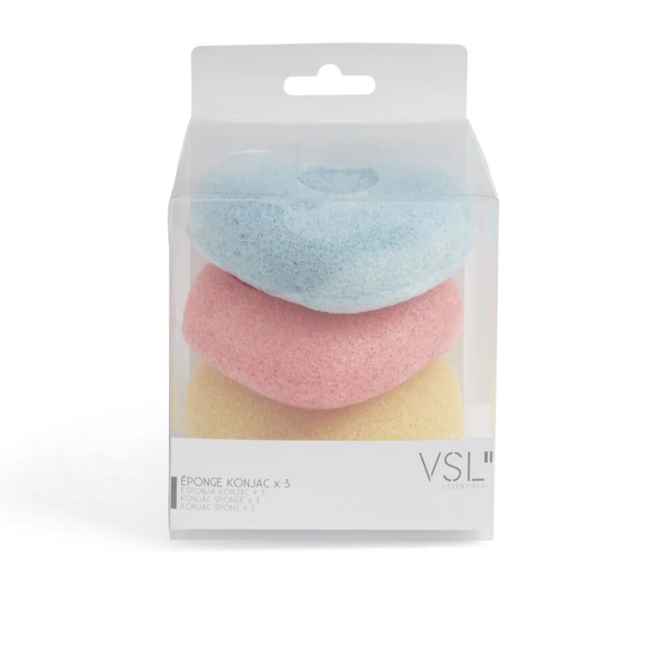 Gifi Beauté^Lot de 3 éponges konjac coeur - 3 modèles