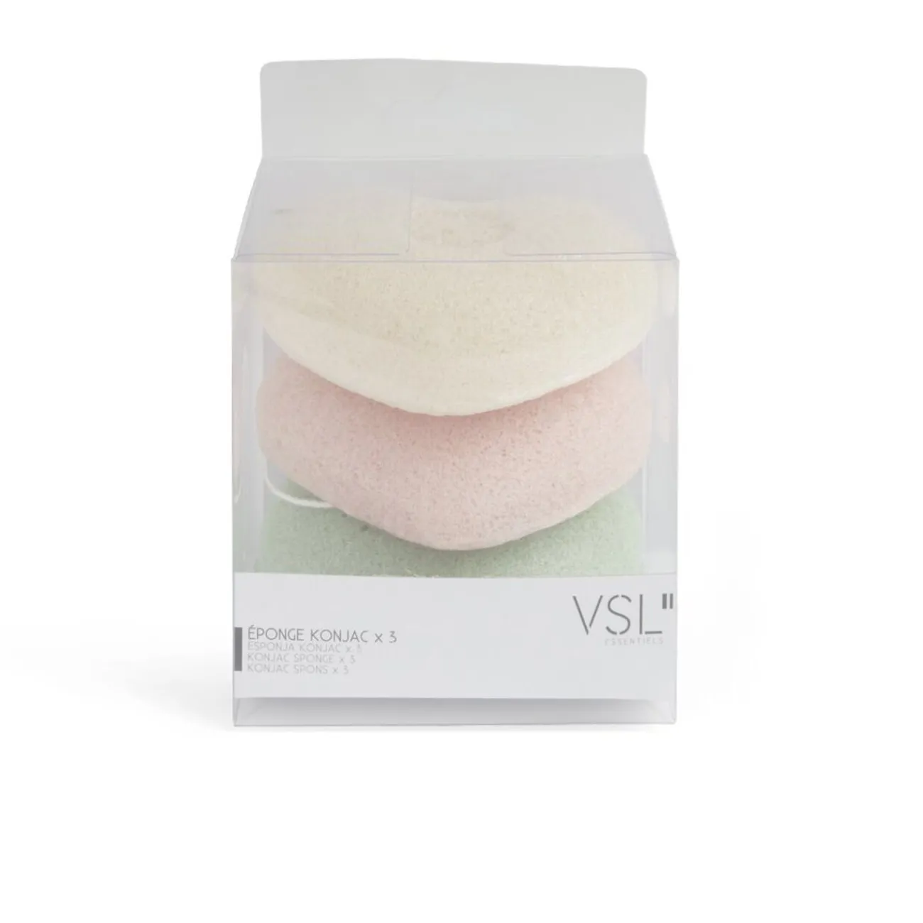 Gifi Beauté^Lot de 3 éponges konjac coeur - 3 modèles