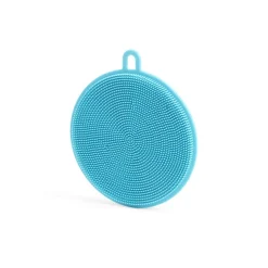 Gifi Nettoyage Et Entretien|Lot de 2 éponges silicone jaune et bleu 13x11,5cm