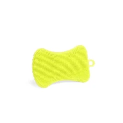 Gifi Nettoyage Et Entretien|Lot de 2 éponges silicone jaune et bleu 13x11,5cm