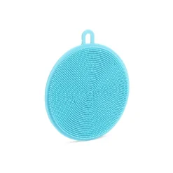 Gifi Nettoyage Et Entretien|Lot de 2 éponges silicone jaune et bleu 13x11,5cm
