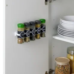 Gifi Lot de 2 porte-épices adhésifs support de rangement pour bocal