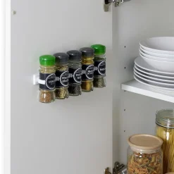Gifi Lot de 2 porte-épices adhésifs support de rangement pour bocal