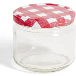 Gifi Lot de 4 pots à confiture acier et verre Ø7,5xH8,7cm