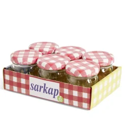 Gifi Lot de 6 pots à confiture acier et verre Ø4,5xH4,6cm