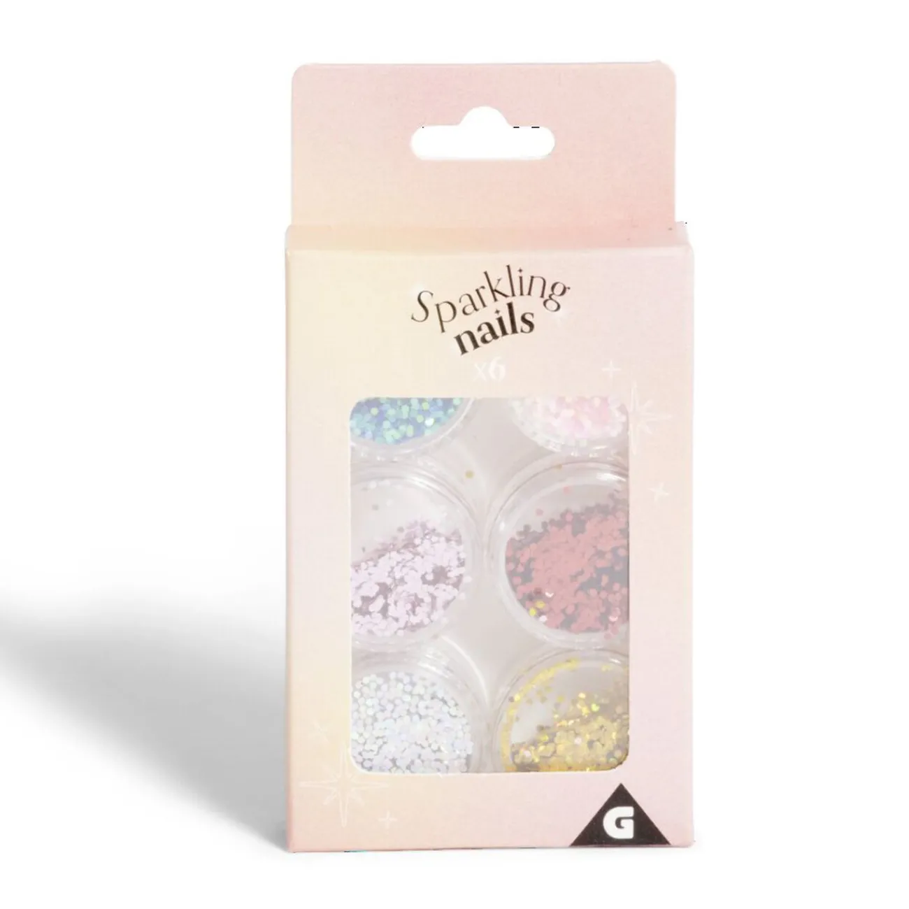 Gifi Beauté^Lot de 6 pots de strass autocollants pour ongles