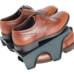 Gifi Entretien Du Linge|Lot de 2 rampes rangement pour chaussures Sun Day polypropylène noir